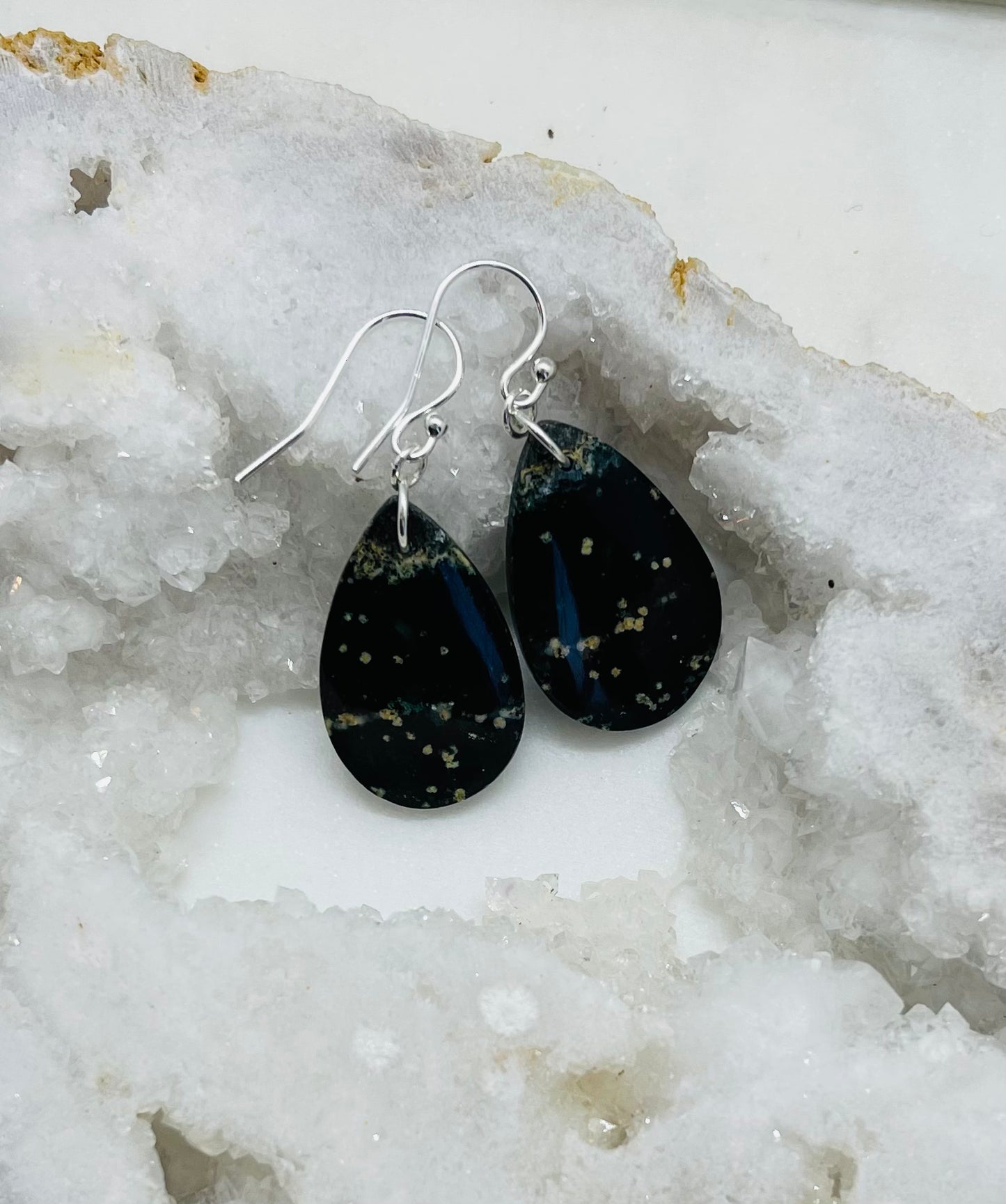 Natural Ocean Jasper Stone Earrings - A Gift of Harmony and Renewal. Artisan Earrings Handcrafted from Gemstones