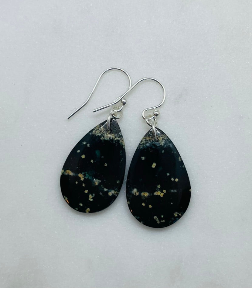 Natural Ocean Jasper Stone Earrings - A Gift of Harmony and Renewal. Artisan Earrings Handcrafted from Gemstones