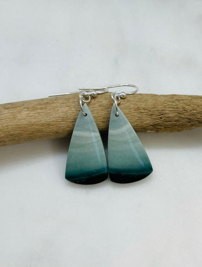 One-of-a-Kind Polychrome Jasper Stone Earrings - A Celebration of Vibrance and Strength