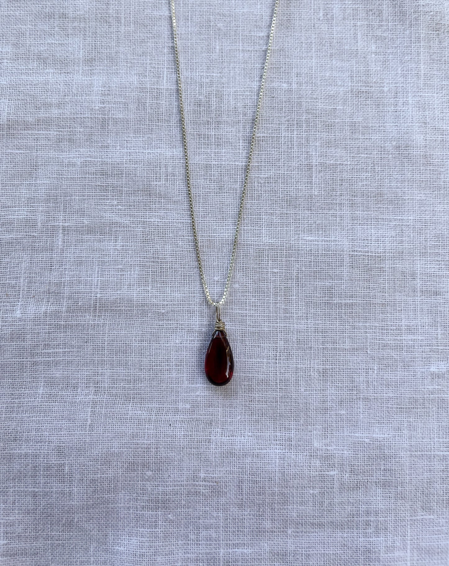 Minimalist Garnet Necklace for Protection and Inner Strength