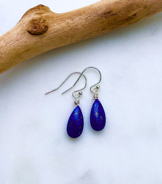 Lapis Lazuli teardrop earrings