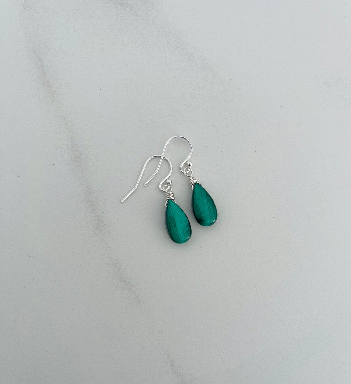 Malachite Gemstone Earrings - A symbol of Growth & Clarity