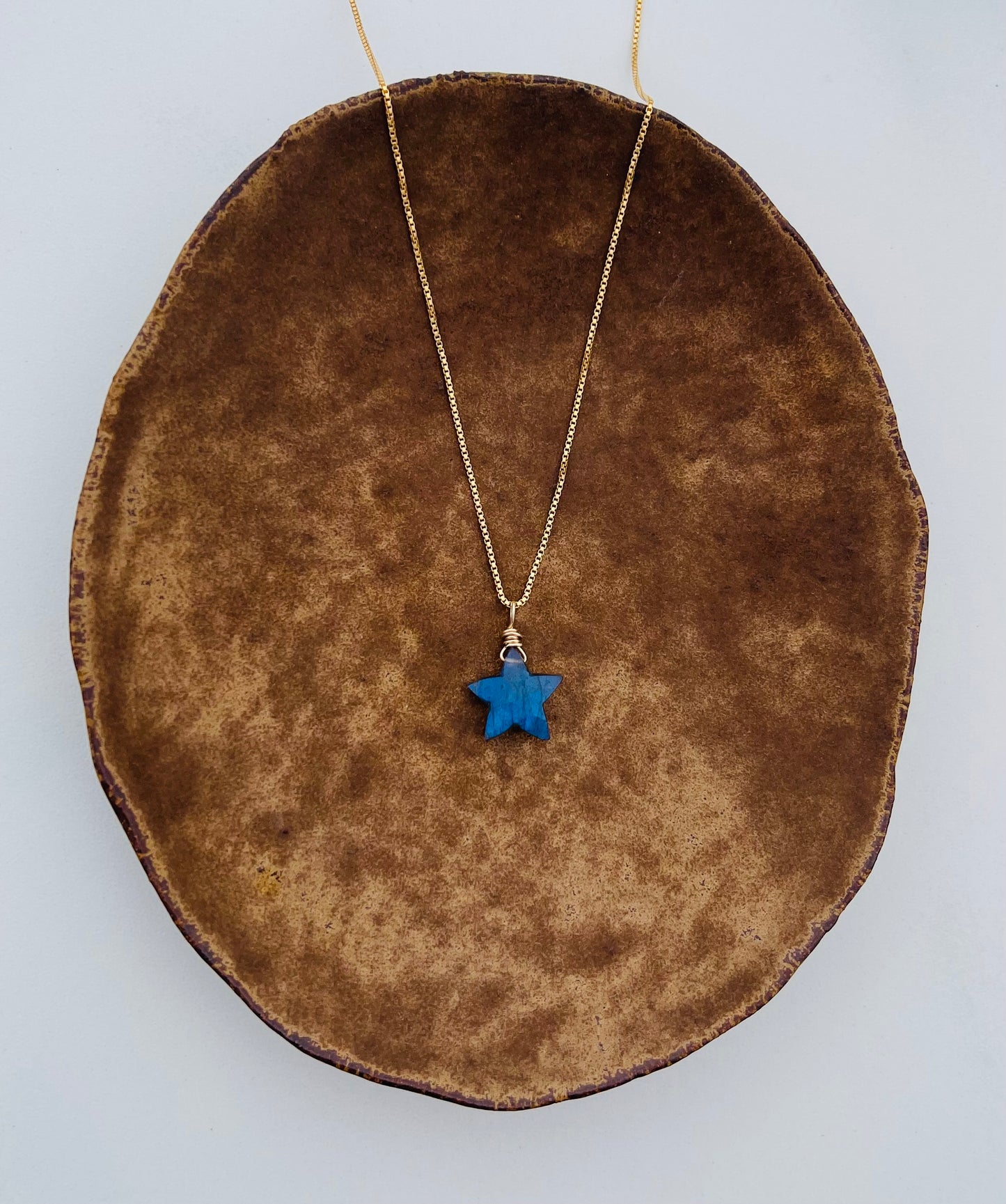 Handmade Labradorite Star Necklace in Sterling Silver