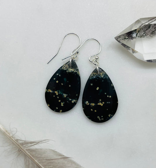 Natural Ocean Jasper Stone Earrings - A Gift of Harmony and Renewal.  Artisan Earrings Handcrafted from Gemstones