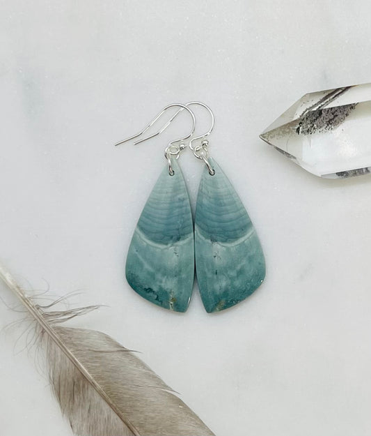 One-of-a-Kind Polychrome Jasper Stone Earrings - A Celebration of Vibrance and Strength