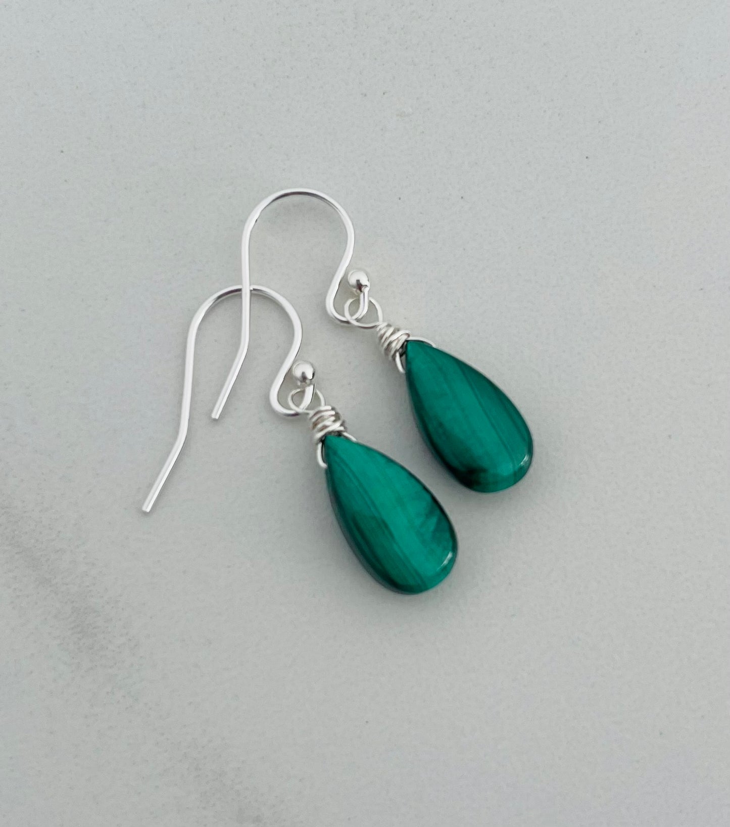 Malachite Gemstone Earrings - A symbol of Growth & Clarity