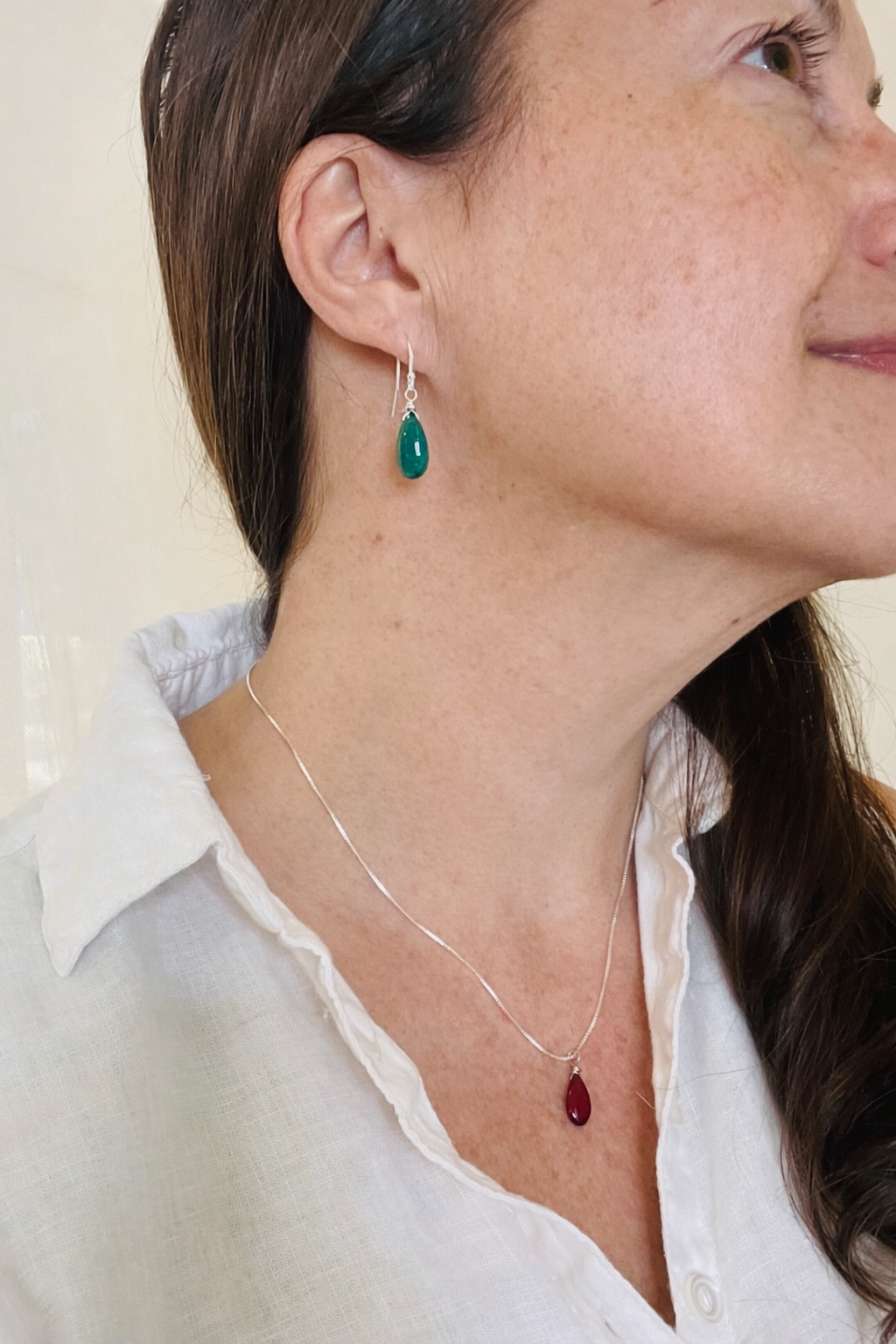 Malachite Gemstone Earrings - A symbol of Growth & Clarity