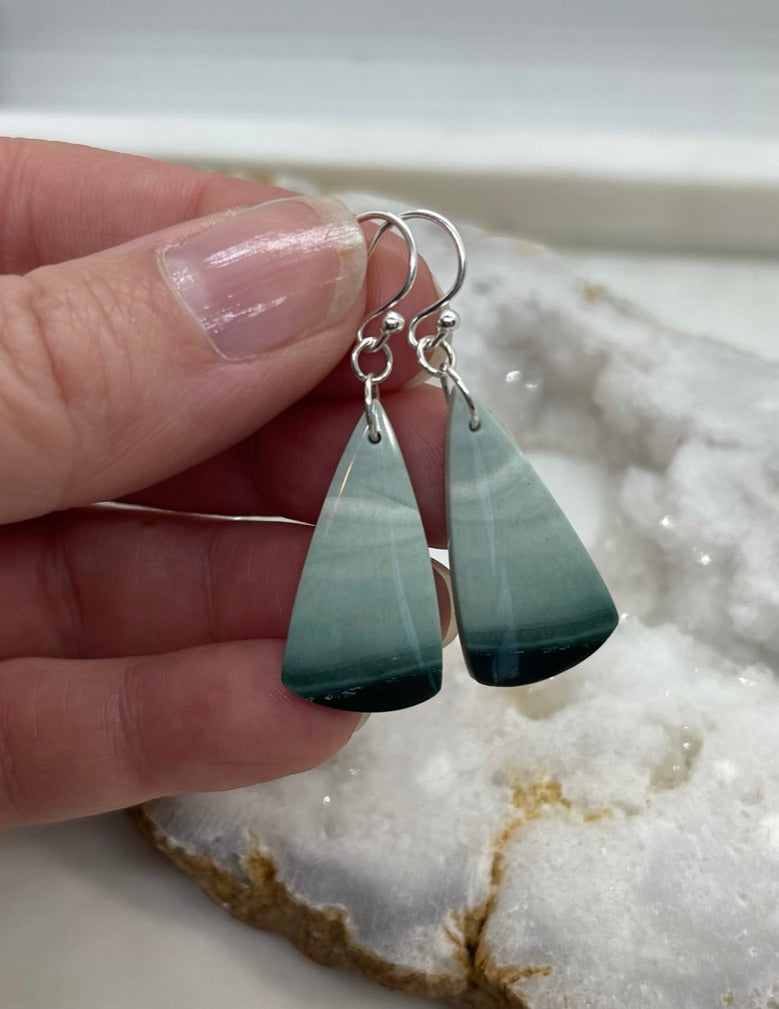 One-of-a-Kind Polychrome Jasper Stone Earrings - A Celebration of Vibrance and Strength