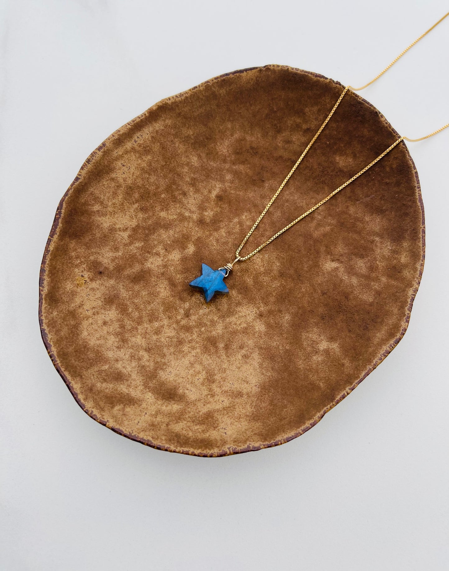 Handmade Labradorite Star Necklace in Sterling Silver