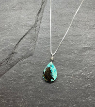 Load image into Gallery viewer, Womens Petrified Wood Gemstone Pendant Necklace .925 Sterling Silver Box Style Chain
