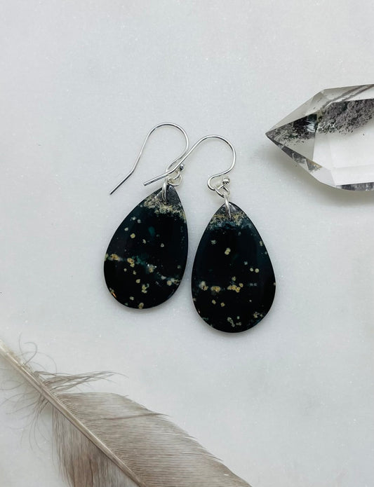 Natural Ocean Jasper Stone Earrings - A Gift of Harmony and Renewal.  Artisan Earrings Handcrafted from Gemstones