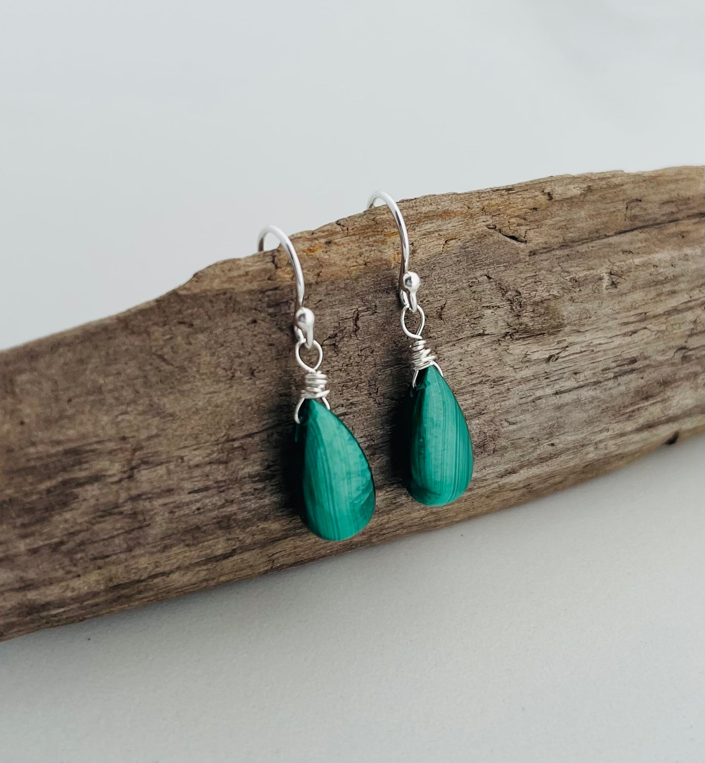 Malachite Gemstone Earrings - A symbol of Growth & Clarity