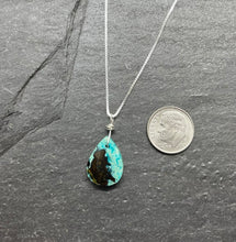 Load image into Gallery viewer, Womens Petrified Wood Gemstone Pendant Necklace .925 Sterling Silver Box Style Chain
