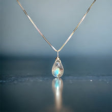 Load image into Gallery viewer, Dainty Moonstone Crystal Pendant Necklace
