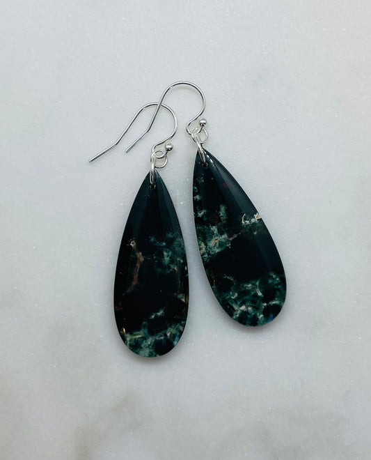 Natural Ocean Jasper Stone Earrings - A Gift of Harmony and Renewal