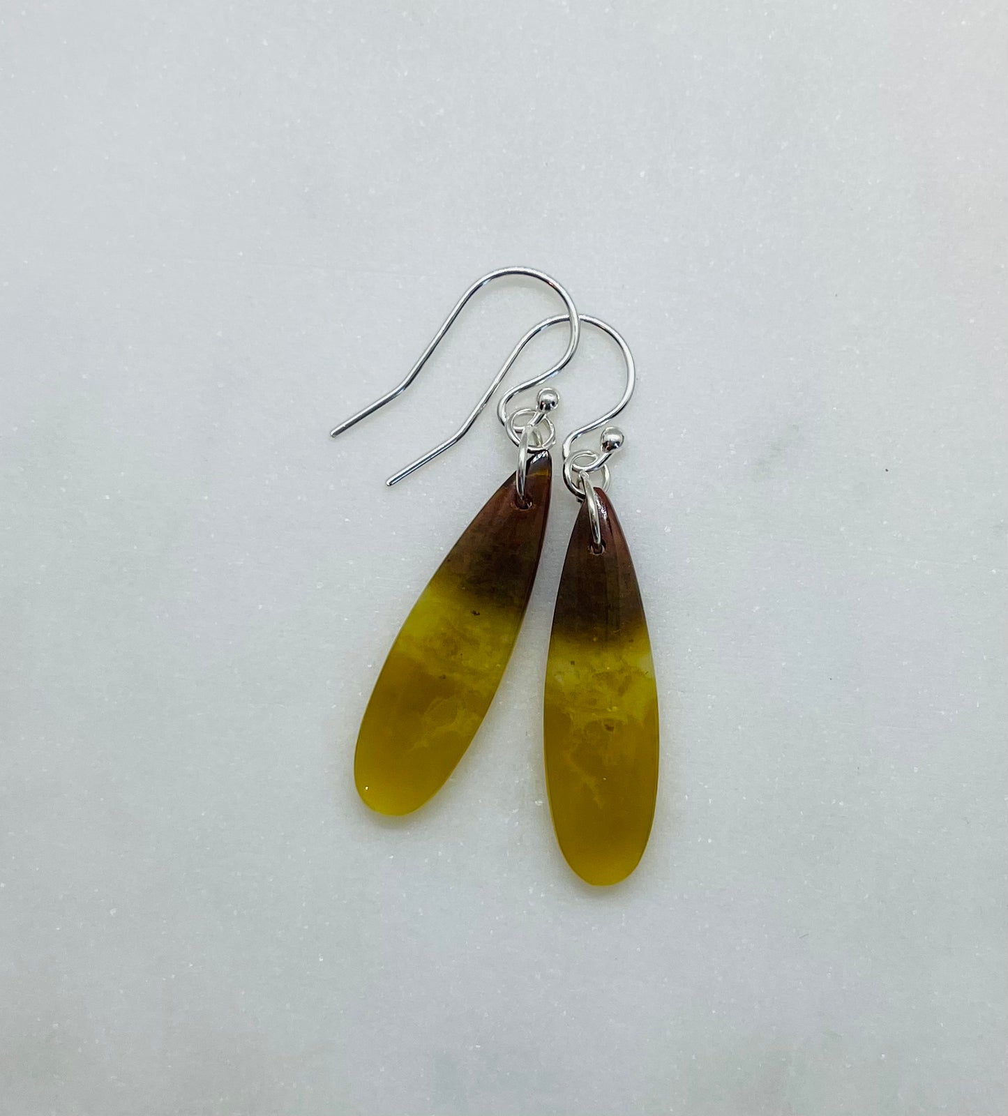 One-of-a Kind Artisan Stone Earrings, Petrified Wood Jewelry, Handcrafted in the USA in Sterling Silver
