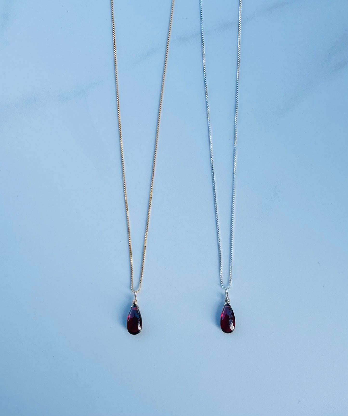 Minimalist Garnet Necklace for Protection and Inner Strength