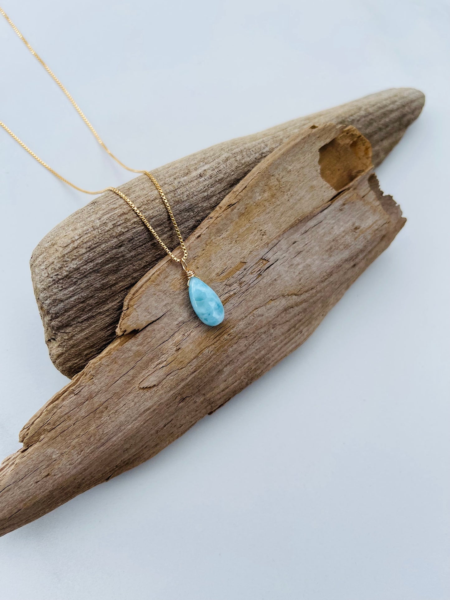Larimar Teardrop Necklace - Limited Edition, Stone of Serenity