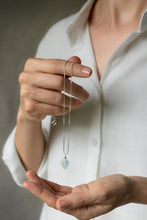 Load image into Gallery viewer, Leaf-Shaped Rainbow Moonstone Necklace for Anxiety &amp; Stress Relief
