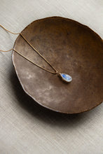 Load image into Gallery viewer, Moonstone Gemstone Teardrop Pendant Necklace
