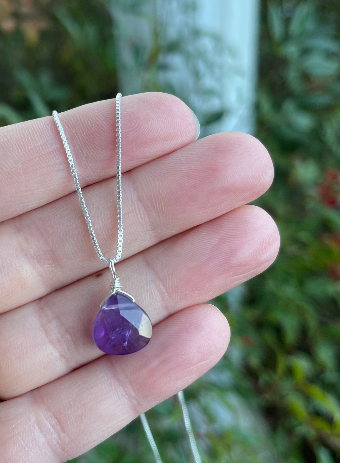 Amethyst Crystal Necklace for Calming Anxiety & Stress